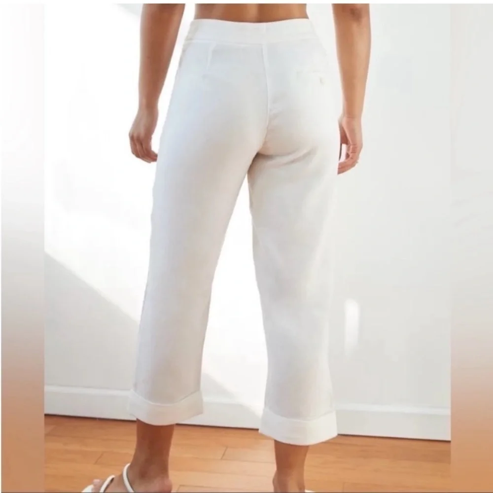 New! Wilfred Linen White Sz 12 Allant Pant Cuffed Crop